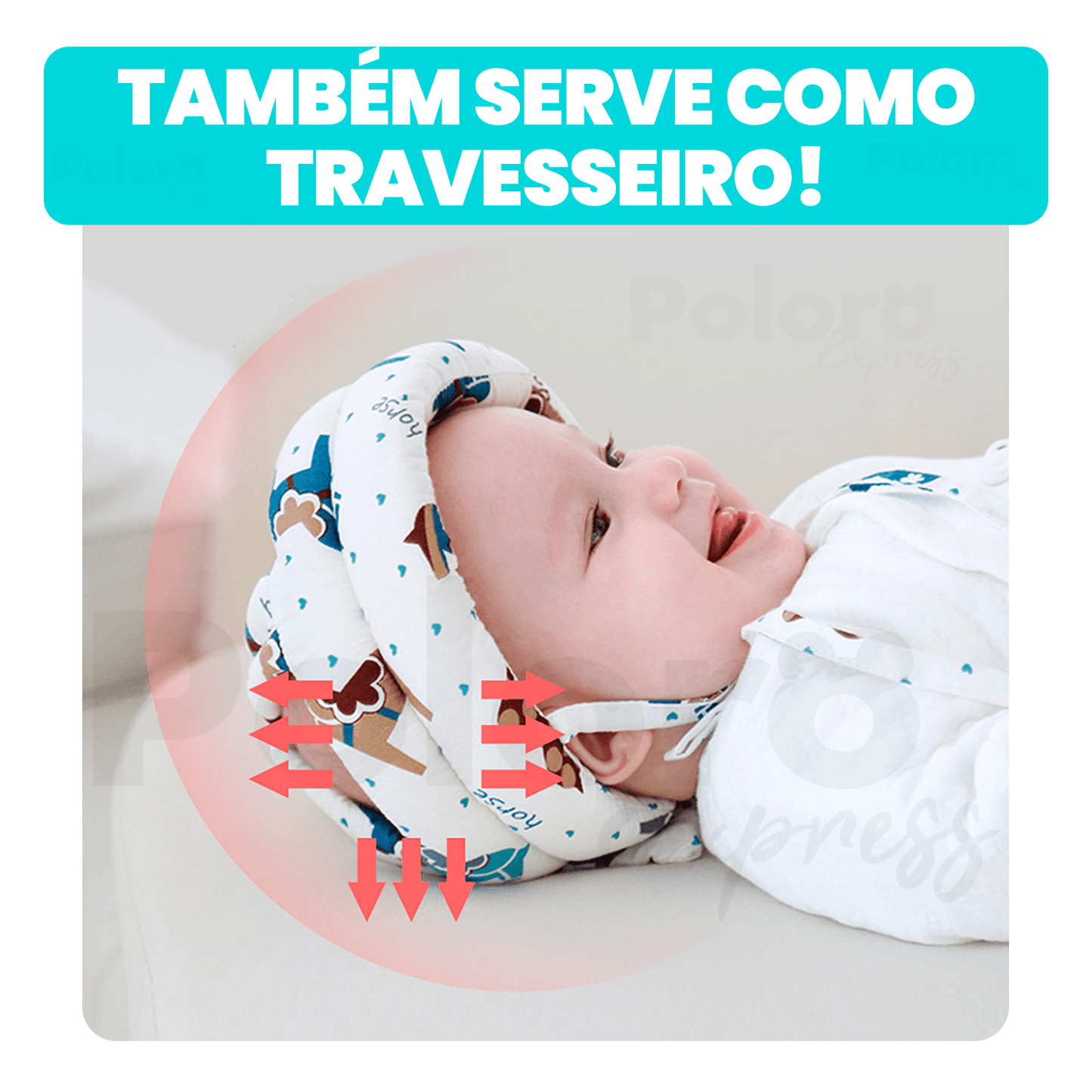 Capacete Protetor de Cabeça Infantil SafeKids® - LEVE 2 JOELHEIRAS DE BRINDE - poloroexpress