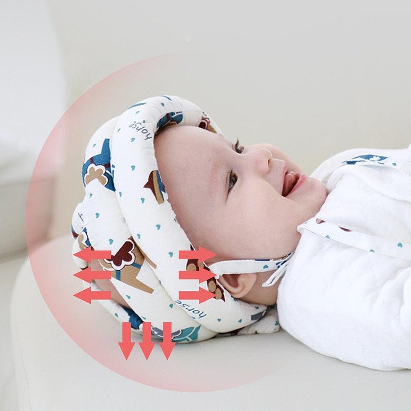 Capacete Protetor de Cabeça Infantil SafeKids® - LEVE 2 JOELHEIRAS DE BRINDE - poloroexpress