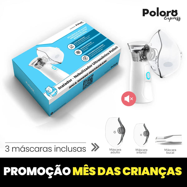 Inalador Nebulizador Pollo® - Portátil e Ultra-silencioso (LEVE 2 E ECONOMIZE)