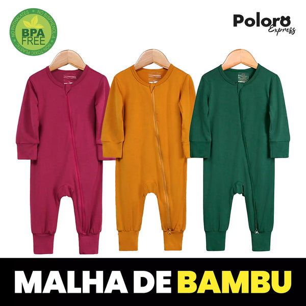 Macacão Pijama com Malha de Bambu Pollo® - Ideal para Dias Quentes