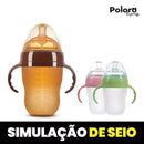 Mamadeira Pollo® de Silicone para Desmame 250ml - Simula o Bico Materno