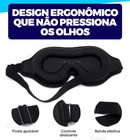 Máscara de dormir Nuvem® Máximo Conforto - Design ergonômico e Tecido respirável