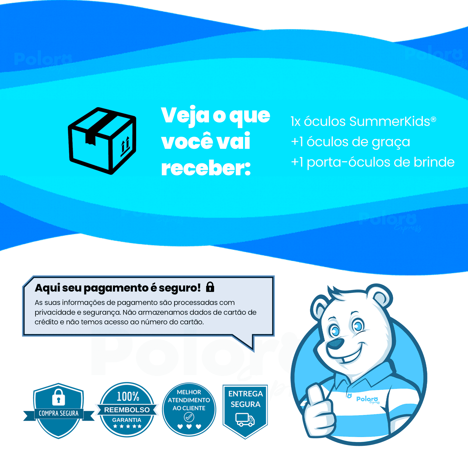 Óculos Infantil Polarizado SummerKids® - PAGUE 1 LEVE 2 + Estojos de BRINDE - poloroexpress