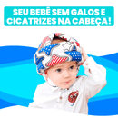 Capacete Protetor de Cabeça Infantil SafeKids® - LEVE 2 JOELHEIRAS DE BRINDE - poloroexpress