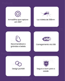 Luminária Mata-mosquito ProtectLamp® - CABO USB DE BRINDE! - poloroexpress