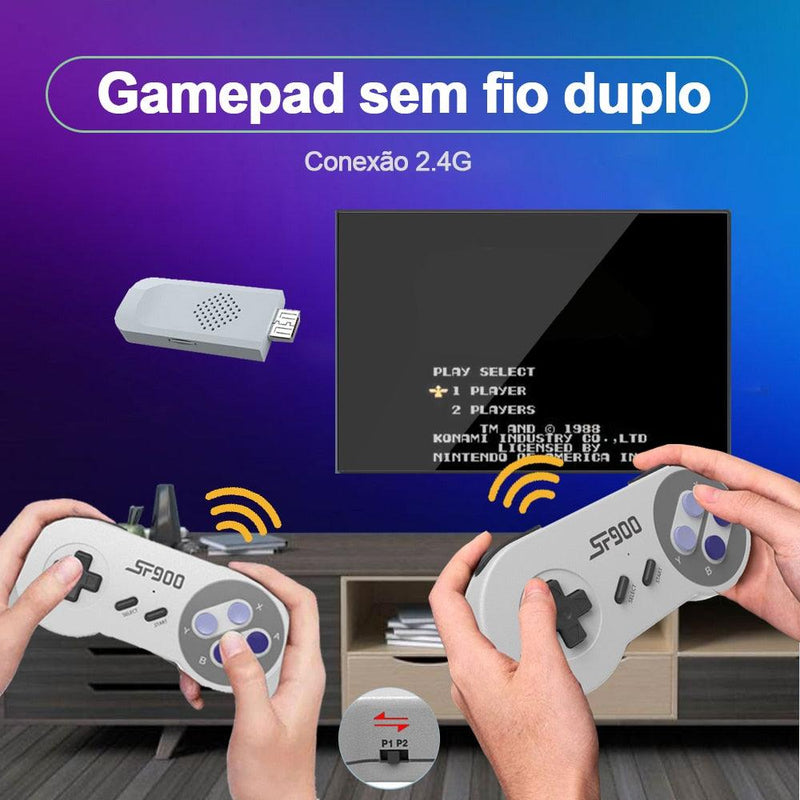 Videogame Retrô Pollo® 4000 Jogos + 2 controles de brinde (Resolução 4K Ultra HD) - poloroexpress