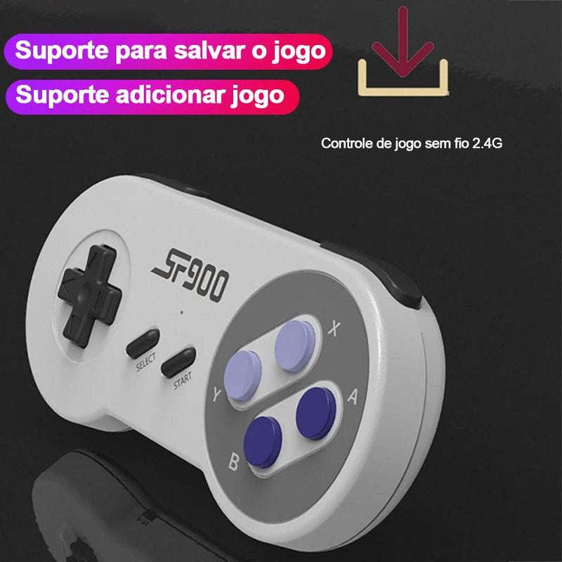 Videogame Retrô Pollo® 4000 Jogos + 2 controles de brinde (Resolução 4K Ultra HD) - poloroexpress